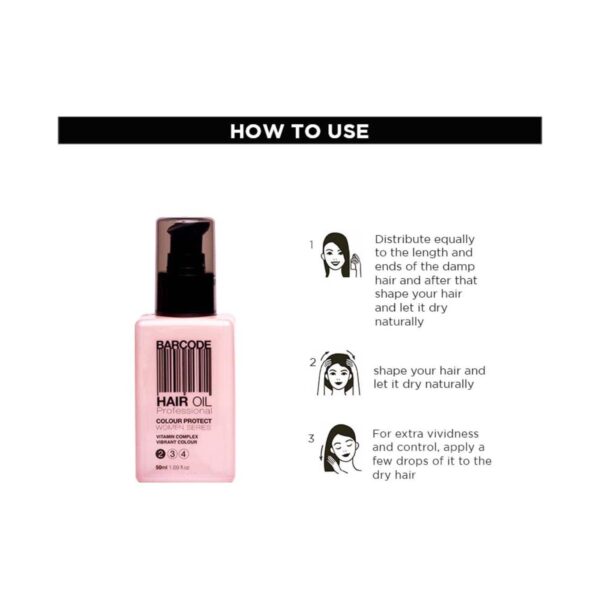 Barcode Professional Hair Oil For Color Protect - BCOL001 (50 ml) - Barcode Professional