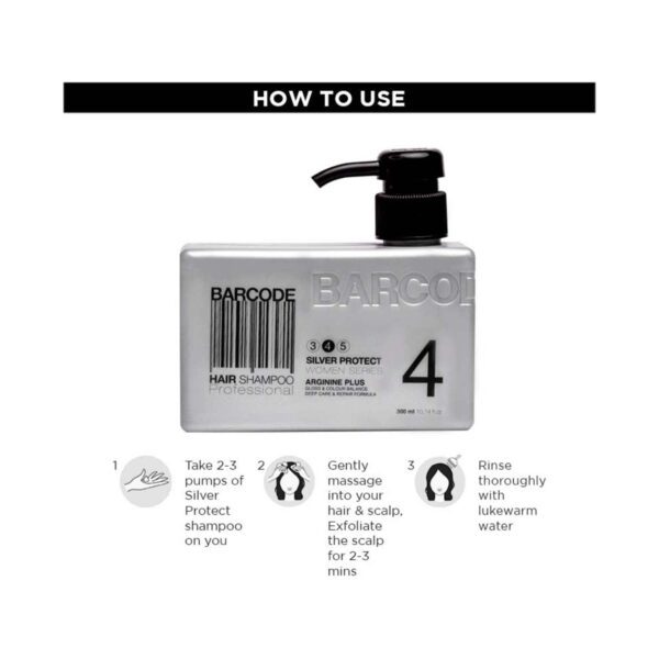 Barcode Professional Silver Protect Hair Shampoo - BCSH002 (300 ml) - Barcode Professional