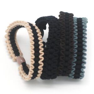 Basicare Ponytail & Ball Connector, No Metal Hair Elastics, Elastic Hair Band For Thick, Curly And Straight Hair Ponytail Holders. Hair Ties For Girls. Pack Of 4