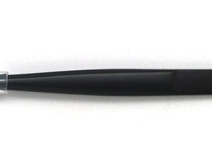 Basicare Stainless Steel Matt Black Precision Ground Slant Tip Tweezer For Women And Men.Tweezer For Ingrown Hair, Plucking Daily Beauty Tool.