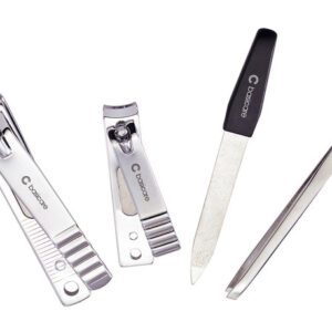 Basicare The Starter Set 4Pcs - Nail Clipper Toe Nail Clipper, Nail File & Tweezer