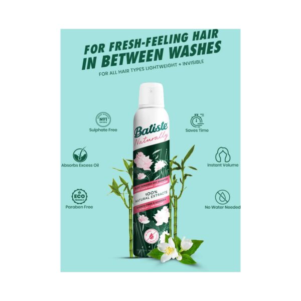 Batiste Naturally Bamboo Fiber & Gardenia Dry Shampoo (200ml) - Batiste