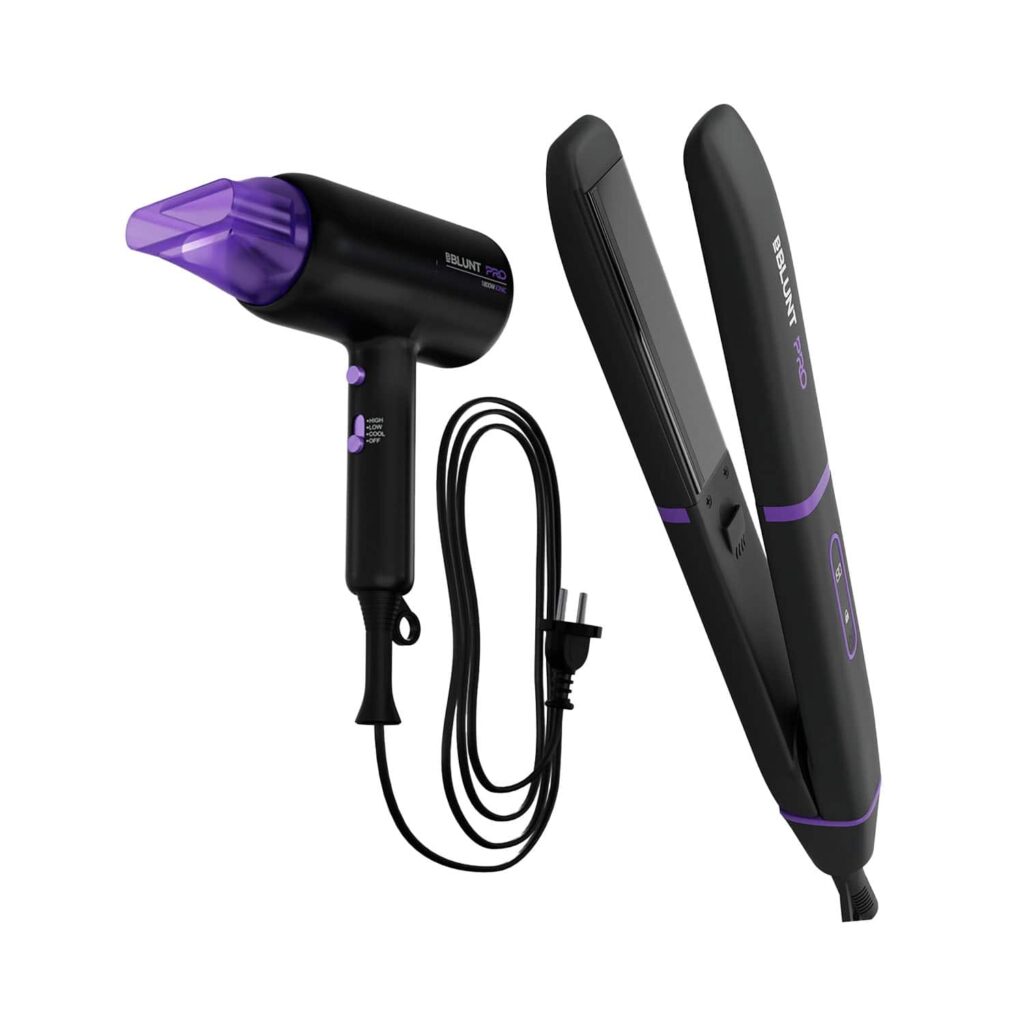 BBlunt 1800 W Dryer + Platinum Straighner Combo - BBlunt