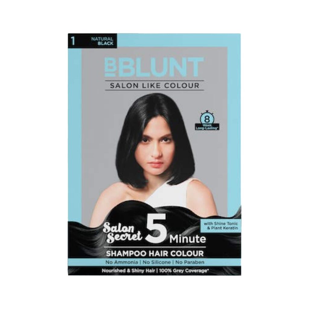 BBlunt 5 Minute Shampoo Hair Colour - 01 Natural Black (5Pcs) - BBlunt