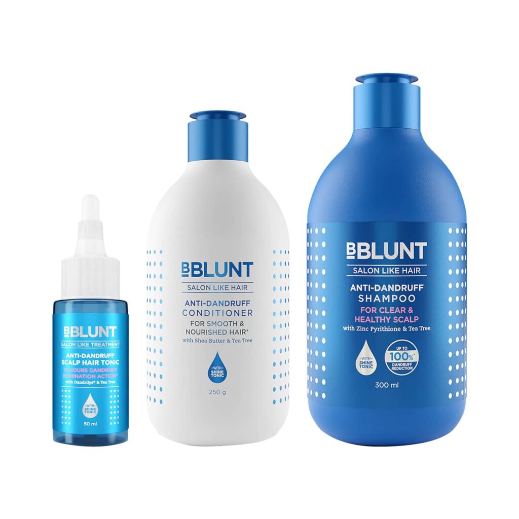 BBlunt Anti-Dandruff Regimen Scalp Tonic + Shampoo + Conditioner Combo - BBlunt