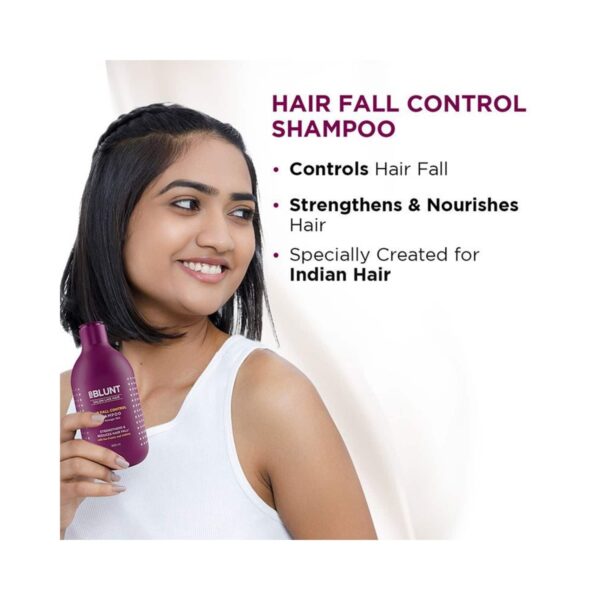 BBlunt Hair Fall Control Shampoo With Pea Protein & Caffeine For Stronger Hair (300ml) - BBlunt