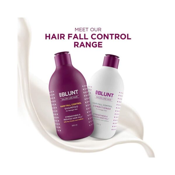 BBlunt Hair Fall Control Shampoo With Pea Protein & Caffeine For Stronger Hair (300ml) - BBlunt