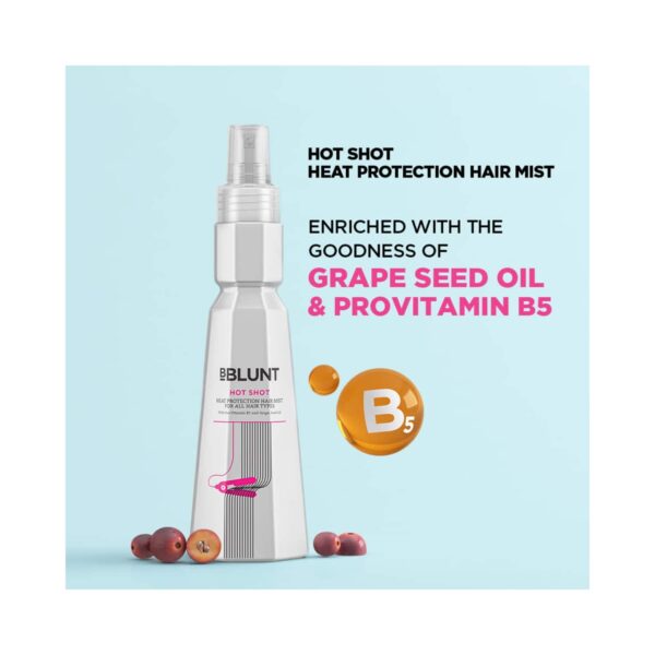BBlunt Hot Shot Heat Protection Mist With Grapeseed Oil & Provitamin B5 (150ml) - BBlunt