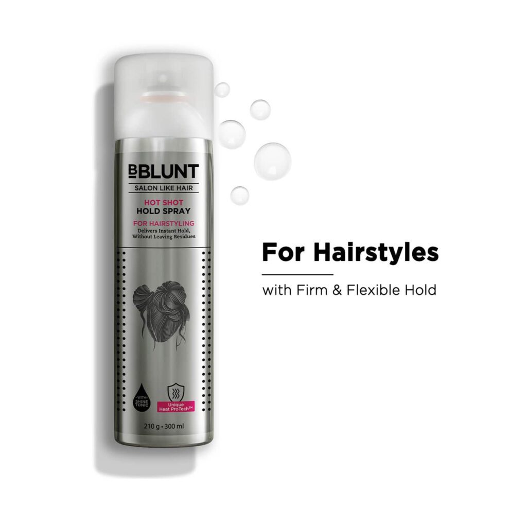 BBlunt Hot Shot Hold Spray For Instant & Firm Hold (300ml) - BBlunt