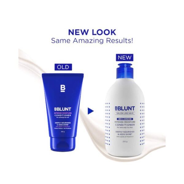 BBlunt Intense Moisture Conditioner With Vitamin E & Jojoba For Dry & Frizzy Hair (250g) - BBlunt