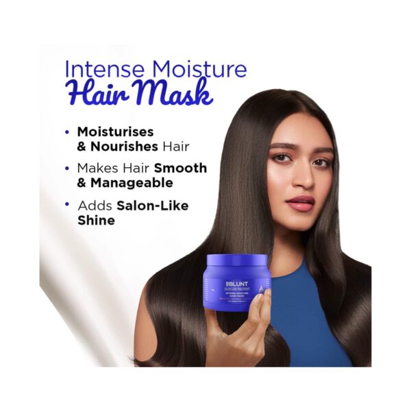 BBlunt Intense Moisture Hair Mask With Jojoba Oil & Vitamin E For Nourished & Shiny Hair (250g) - BBlunt
