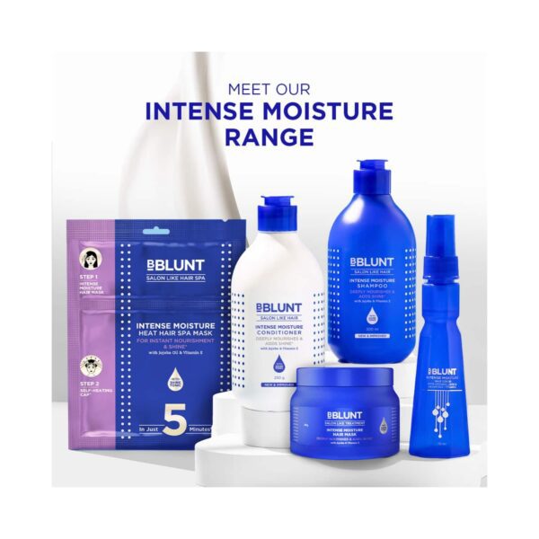 BBlunt Intense Moisture Hair Mask With Jojoba Oil & Vitamin E For Nourished & Shiny Hair (250g) - BBlunt