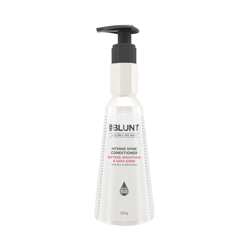 BBlunt Intense Shine Conditioner With Rice & Silk Protein For Softer & Shinier Hair (250g) - BBlunt