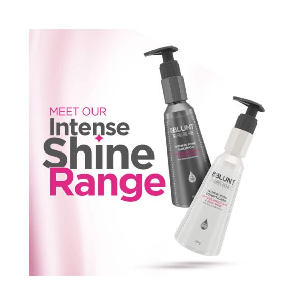 BBlunt Intense Shine Conditioner With Rice & Silk Protein For Softer & Shinier Hair (250g) - BBlunt
