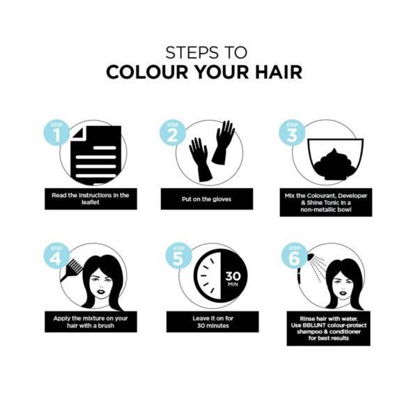 BBlunt Salon Secret High Shine Cream Hair Color - 03 Chocolate Dark Brown (100g+8ml) - BBlunt