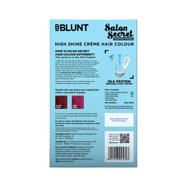 BBlunt Salon Secret High Shine Cream Hair Color - 6.62 Cherry Red (2Pcs) - BBlunt