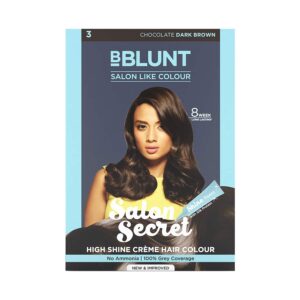 BBlunt Salon Secret High Shine Creme Hair Color - 3 Chocolate Dark Brown (152ml) - BBlunt