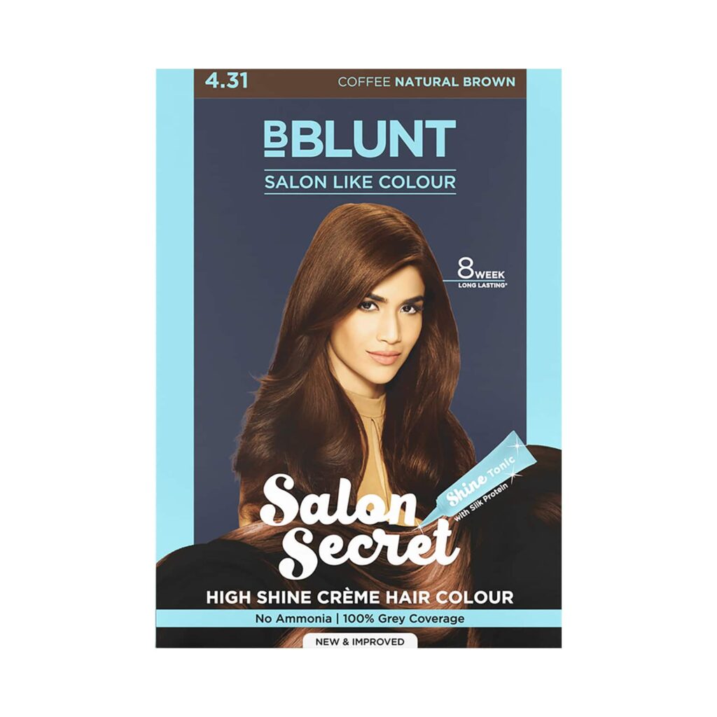 BBlunt Salon Secret High Shine Creme Hair Color - 4.31 Coffee Natural Brown (152ml) - BBlunt