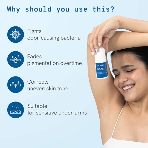 Be Bodywise 4% AHA BHA Underarm Roll On Floral Fragrance (50ml) - Be Bodywise