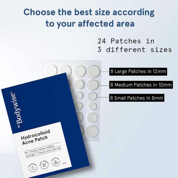 Be Bodywise Hydrocolloid Acne Patch For Instant Acne Treatment (24pcs) - Be Bodywise