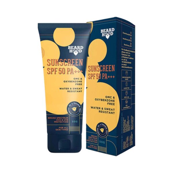 Beardhood Water & Sweat Resistant Sunscreen - SPF50 PA++ (50g) - Beardhood