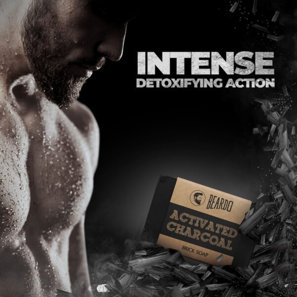 Beardo Activated Charcoal Bathing Brick Soap (125g) - Beardo