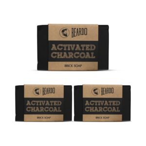 Beardo Activated Charcoal Brick Soap 125gm Combo (Pack of 3) - Beardo