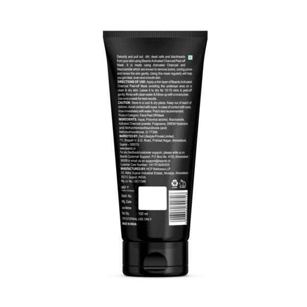 Beardo Activated Charcoal Peel Off Face Mask (100g) - Beardo