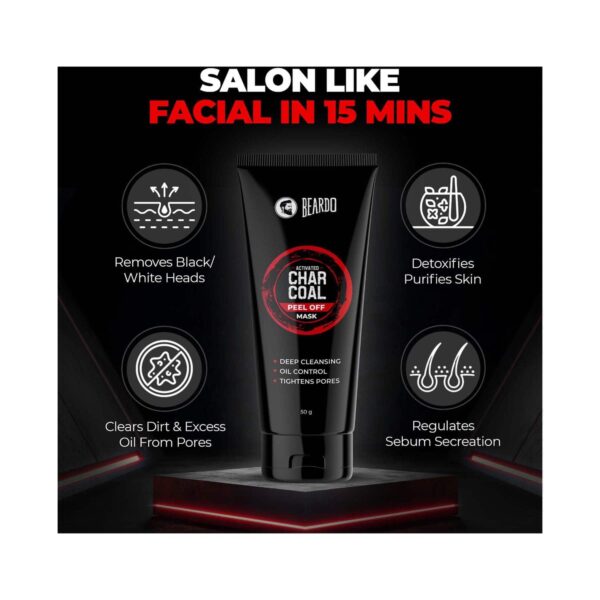 Beardo Activated Charcoal Peel Off Mask & Facewash Combo - Beardo