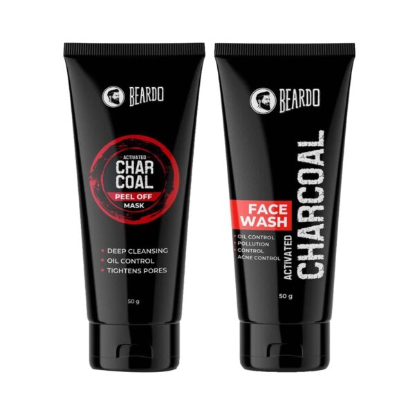 Beardo Activated Charcoal Peel Off Mask & Facewash Combo - Beardo