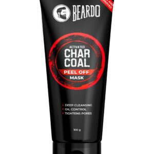 Beardo Activated Charcoal Peel Off Mask for Men, 100g | Charcoal Face Mask for Glowing Skin | Detoxing Facial Kit for Men | Peel Off Mask For Oily & Dirt free skin