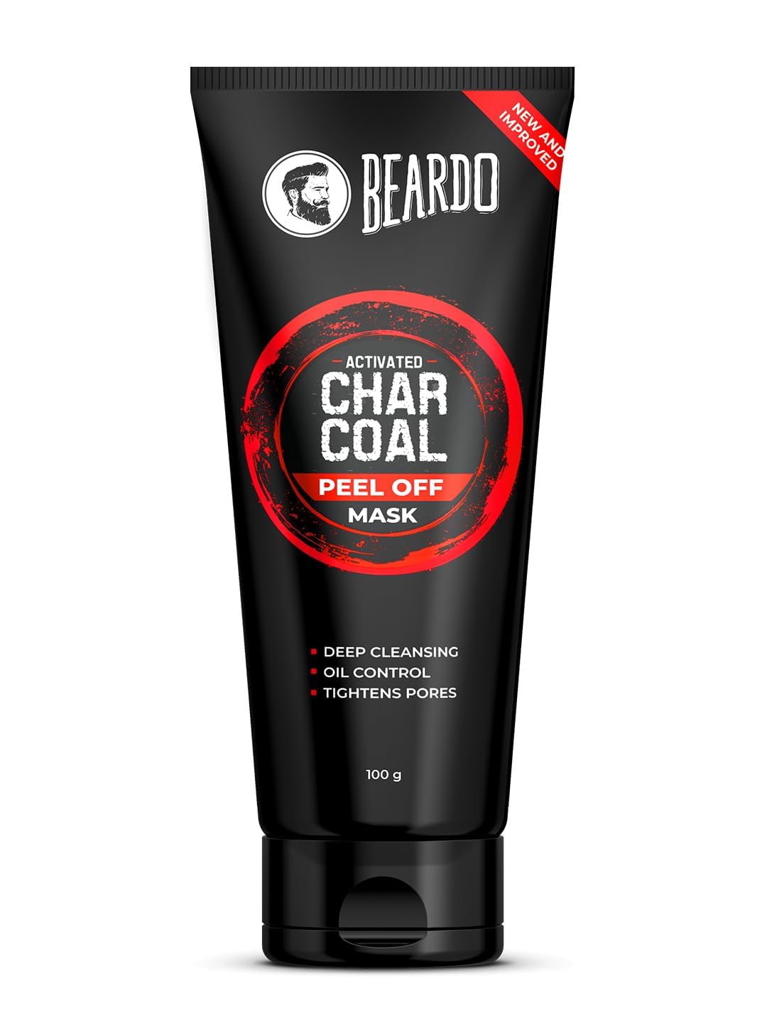 Beardo Activated Charcoal Peel Off Mask for Men, 100g | Charcoal Face Mask for Glowing Skin | Detoxing Facial Kit for Men | Peel Off Mask For Oily & Dirt free skin