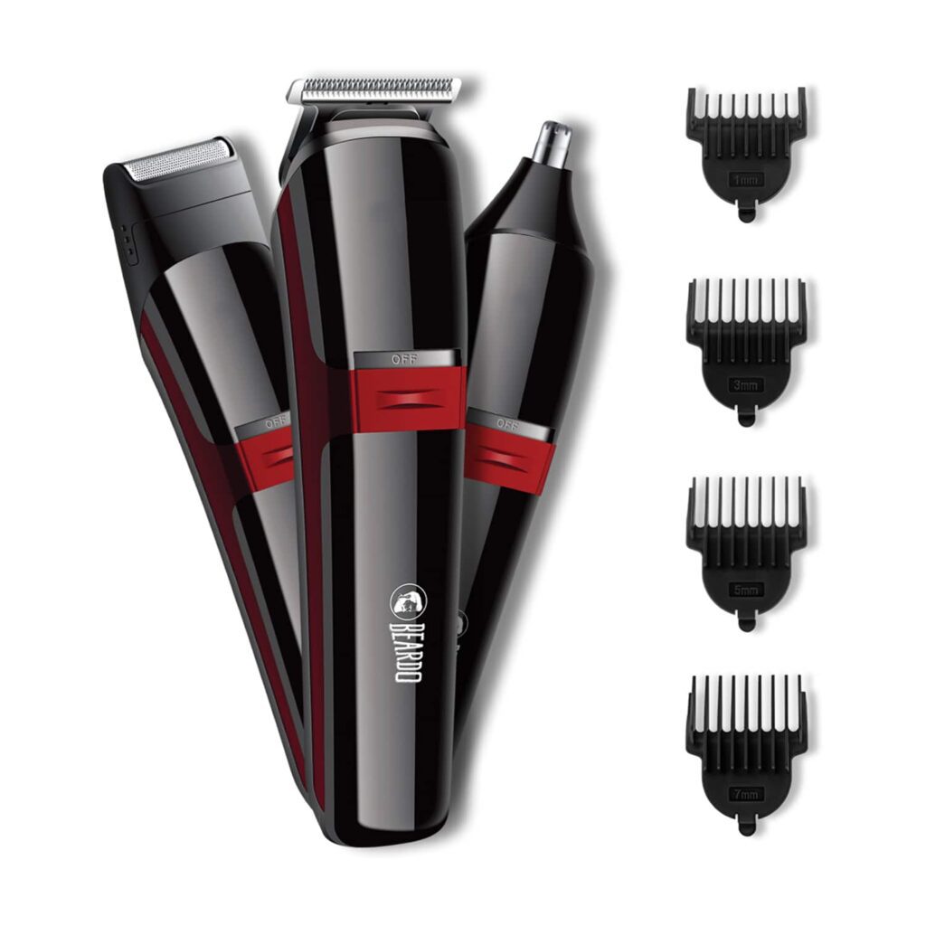 Beardo APE-X 3-In-1 Multipurpose Trimmer - Black & Red - Beardo