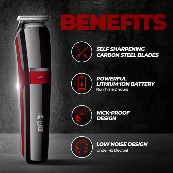 Beardo APE-X 3-In-1 Multipurpose Trimmer - Black & Red - Beardo