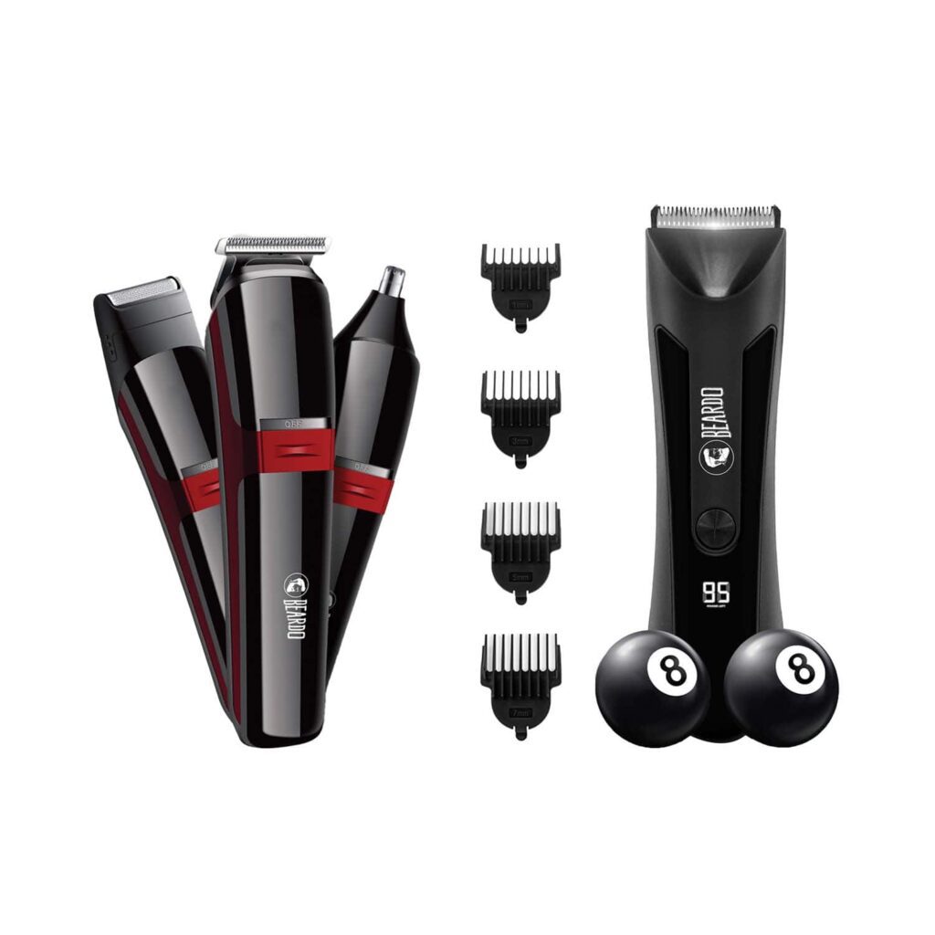 Beardo APE-X 3-In-1 Multipurpose Trimmer - Black & Red & Incredi-Ball Trimmer - Black Combo - Beardo