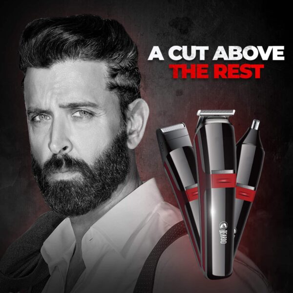 Beardo APE-X 3-In-1 Multipurpose Trimmer - Black & Red & Incredi-Ball Trimmer - Black Combo - Beardo