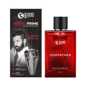 Beardo Ape-X 3-In-1 Prime Mutli Grooming Kit Trimmer & Godfather Eau De Parfum Combo (100 ml) - Beardo