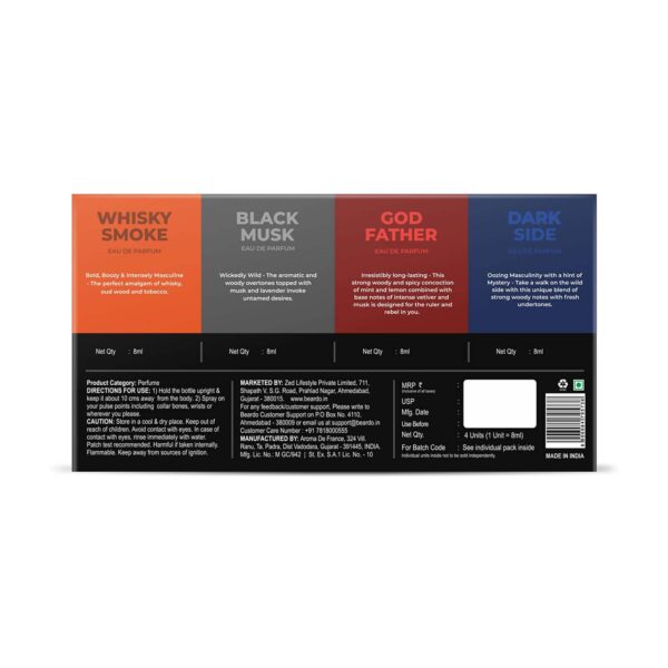 Beardo Assorted Premium Perfume Gift Set (4Pcs) - Beardo