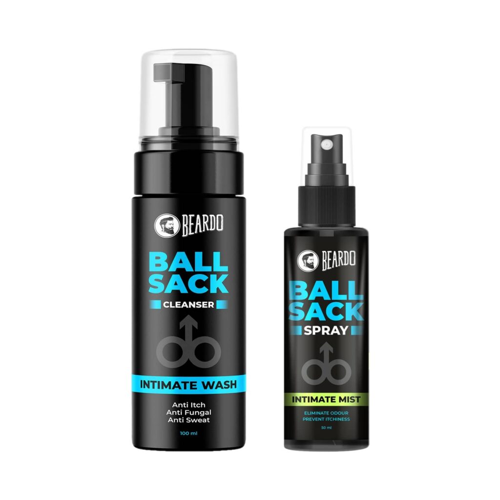 Beardo Ball Sack Intimate Wash 100ml, Ball Sack Spray 50ml (Set of 2) - Beardo