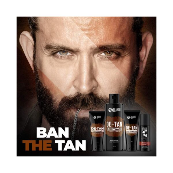Beardo Ban The Tan Kit for Men Face Wash Body Wash Face Scrub & Deo - Beardo