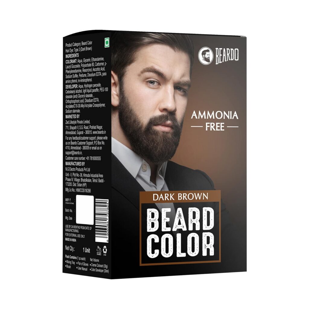 Beardo Beard Color Dark Brown (60ml) - Beardo