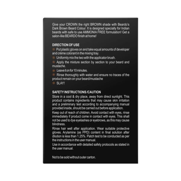 Beardo Beard Color Dark Brown (60ml) - Beardo