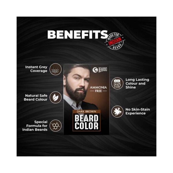 Beardo Beard Color Dark Brown (60ml) - Beardo