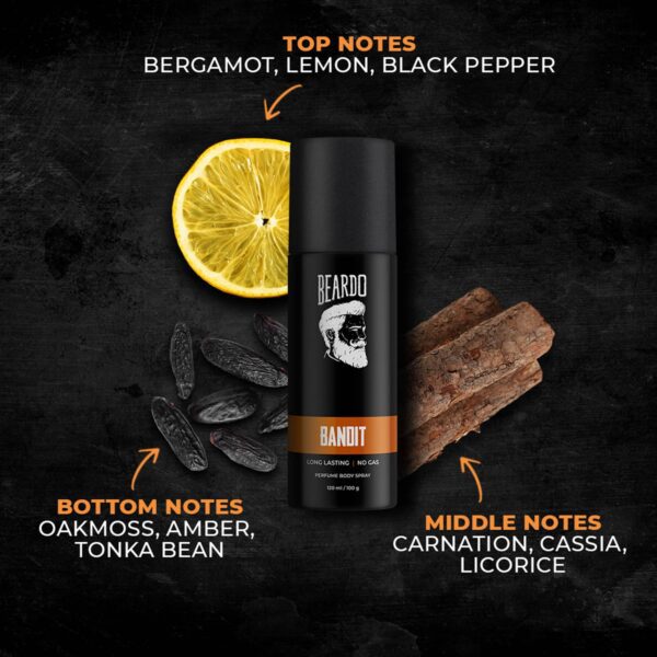 Beardo Body Spray Combo - Whisky Smoke, Mariner & Bandit (120 ml x 3) - Beardo
