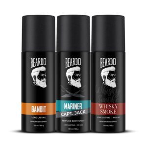 Beardo Body Spray Combo - Whisky Smoke, Mariner & Bandit (120 ml x 3) - Beardo
