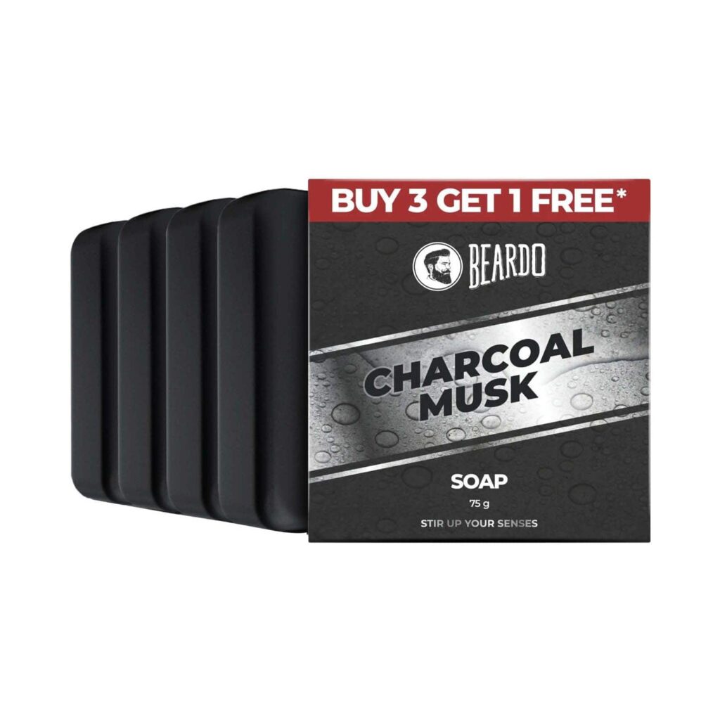 Beardo Charcoal Musk Soap - (3 pcs) - Beardo