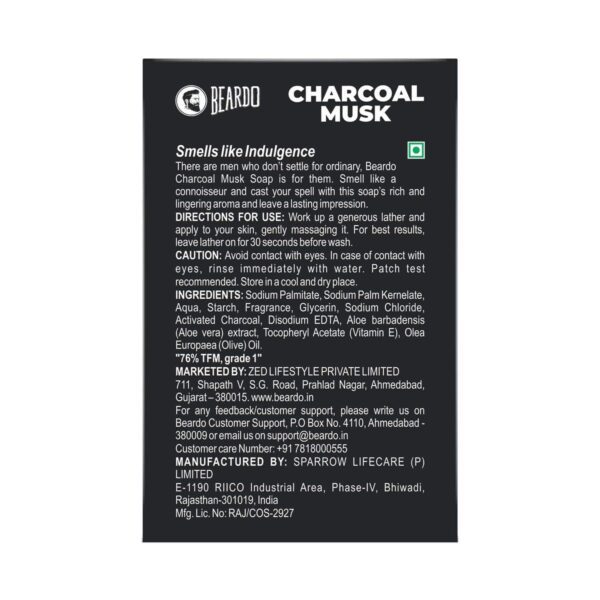 Beardo Charcoal Musk Soap - (3 pcs) - Beardo