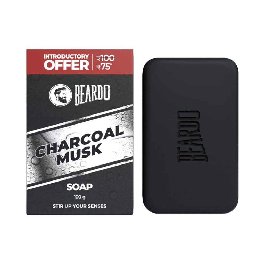 Beardo Charcoal Musk Soap For Men (100g) - Beardo