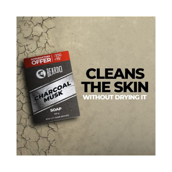 Beardo Charcoal Musk Soap For Men (100g) - Beardo