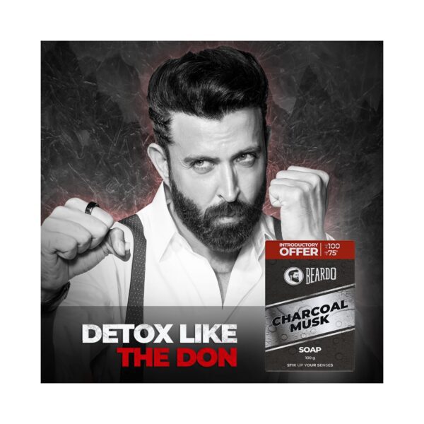 Beardo Charcoal Musk Soap For Men (3pcs) - Beardo